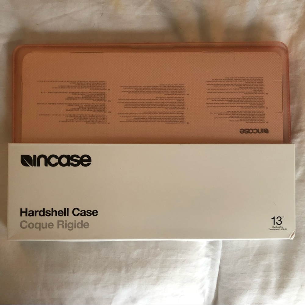 13” Incase transparent pink MacBook Pro cover